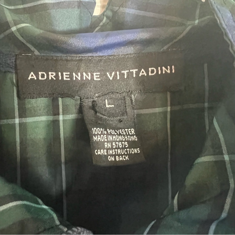 ADRIENNE VITTADINI Pullover Oversized Rain Hoodie in Blue/Green Size Large - Picture 6 of 6